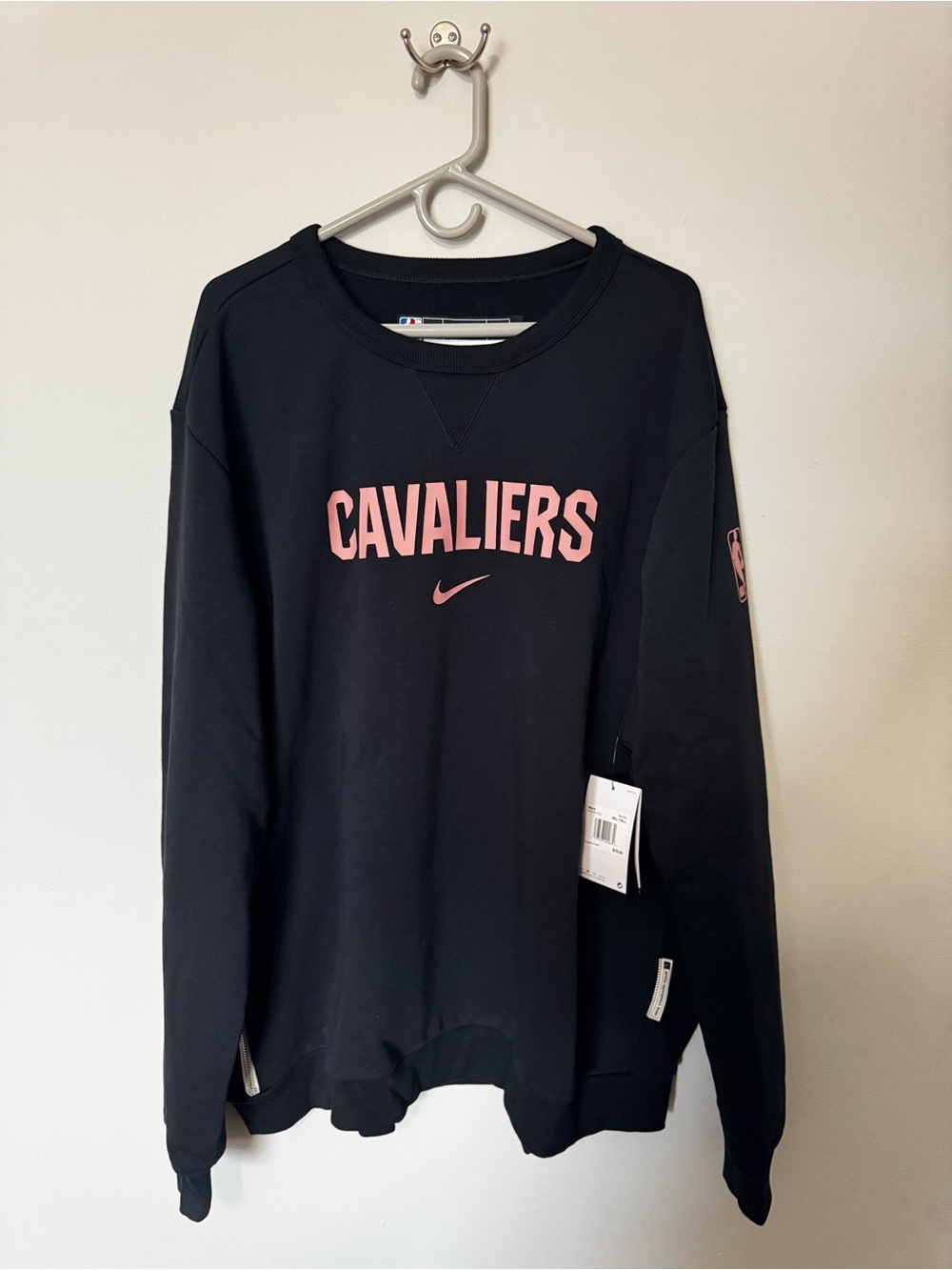 Nike Black Crewneck Sweatshirt with Pink Cavaliers Logo